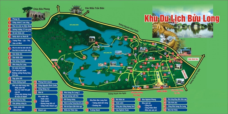 Bản đồ Khu du lịch Bửu Long Bản đồ Khu du lịch Bửu Long