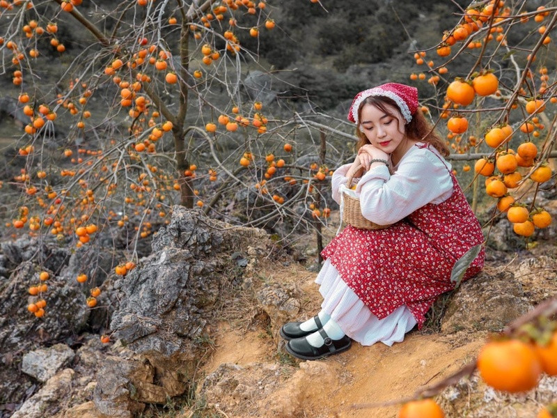 Du khách check-in cùng vườn hồng Du khách check-in cùng vườn hồng