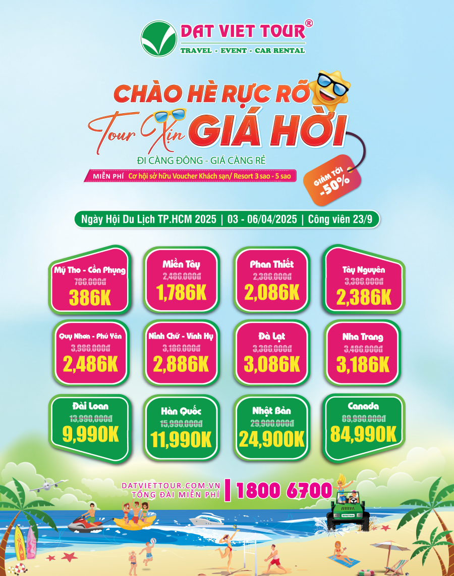 Chùm tour giảm giá 50% tại Ngày hội Du lịch TP. HCM 2025 