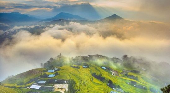 Hà Giang mùa đông có hoa, có mây và có tuyết trắng xóa