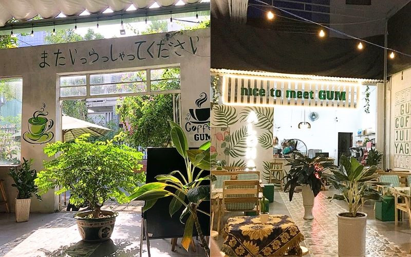 Không gian được decor bởi cây xanh thoáng mát