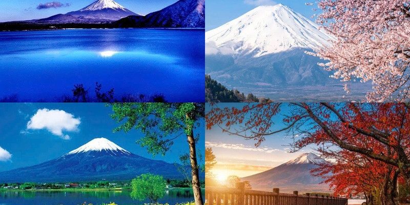 Vẻ đẹp hùng vĩ của núi Phú Sĩ trong các mùa